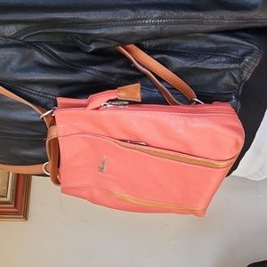 Valentina Salmon Leather Backpack Purse